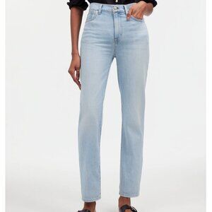 Madewell The Perfect Vintage Jean, Light wash, High Waist, straight Leg, Sz 28